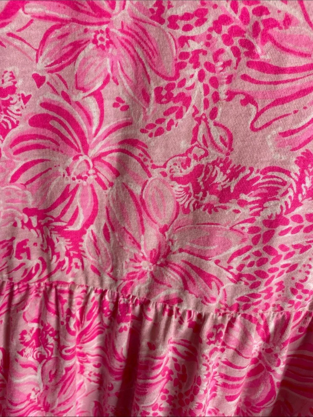 Lilly Pulitzer Pink Floral Tiered Knit Dress for Girls